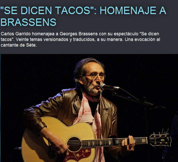 Carlos Garrido homenajea a Brassens
