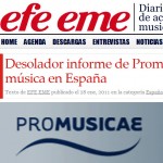 Efe Eme publica el informe de Promusicae sobre la caída de ventas de discos