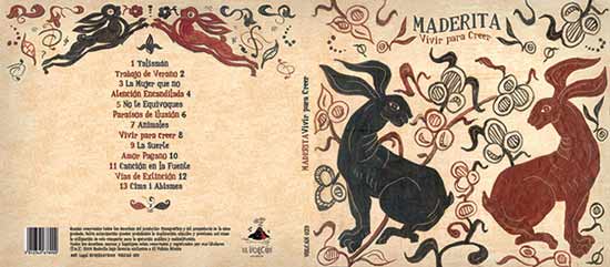 Portada y contra Maderita Portada y contra Maderita